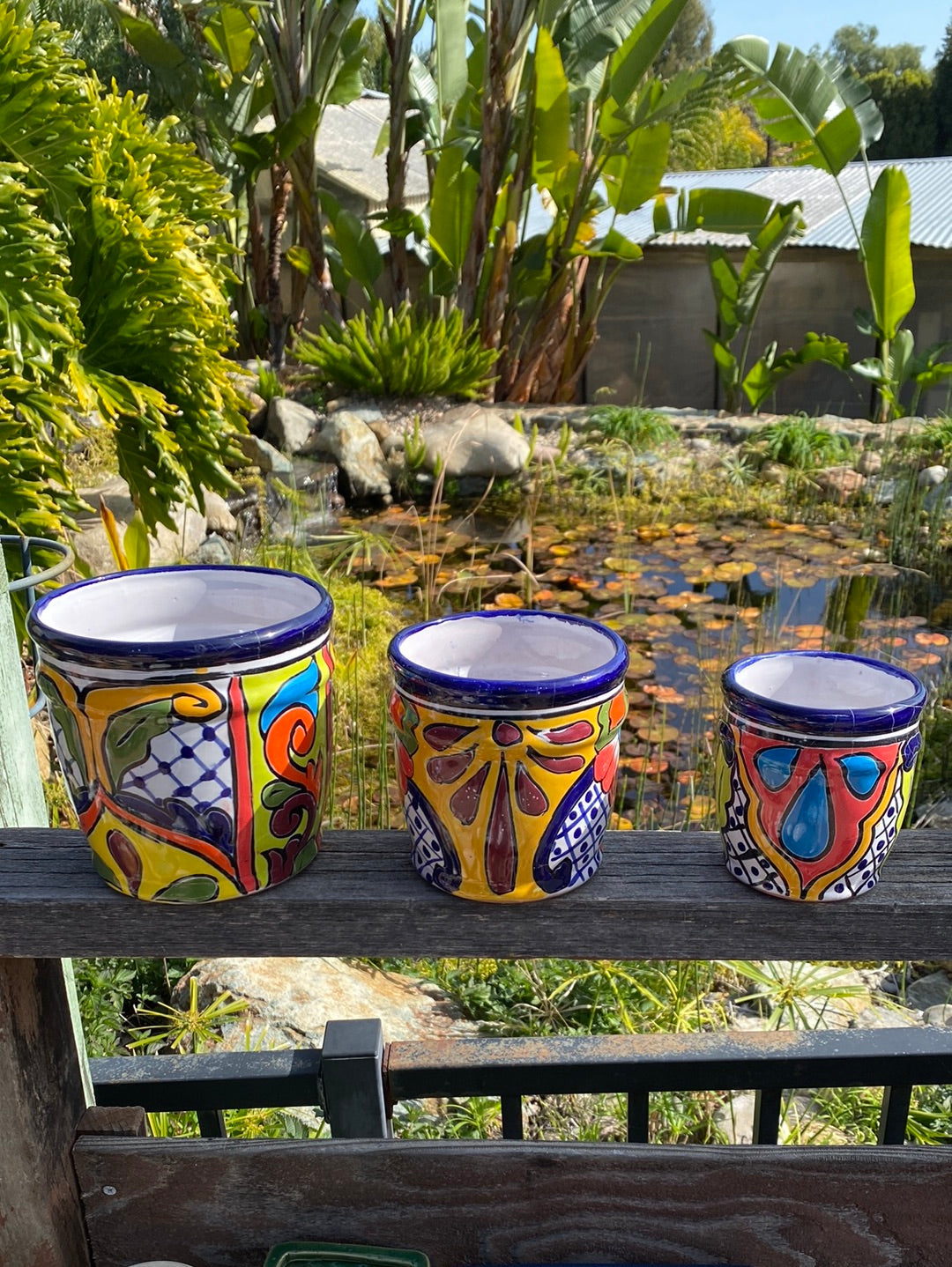 mexican plant pots uk Talavera Barrel Pot – The Madd Potter