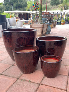 Mendocino Comstock Round Planter Pot