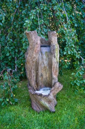 Waterfall Log Fountain