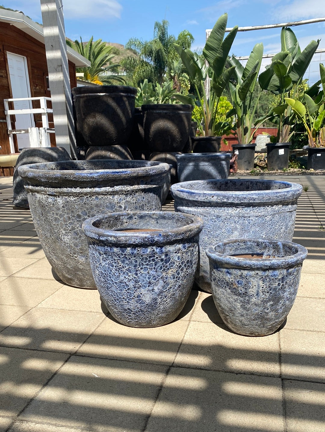 Mendocino Batten Round Planter Pot