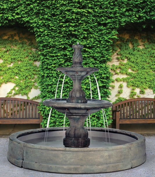 Small Contemporary Two-Tier Fountain (Valencia Pool)