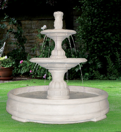 Small Contemporary Two-Tier Fountain (Grando Pool)