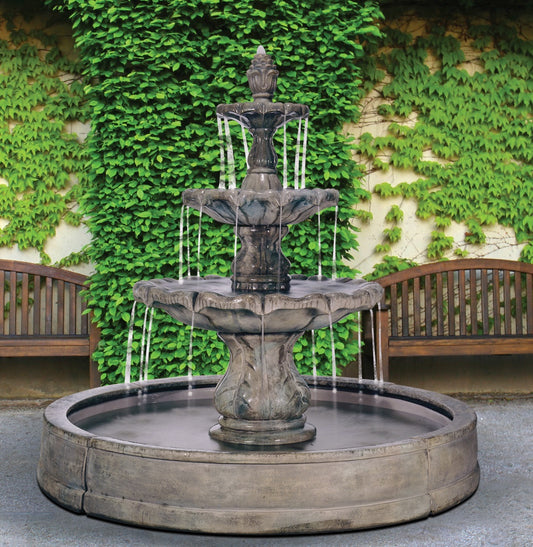 Classical Finial Three-Tier Fountain (Valencia Pool)
