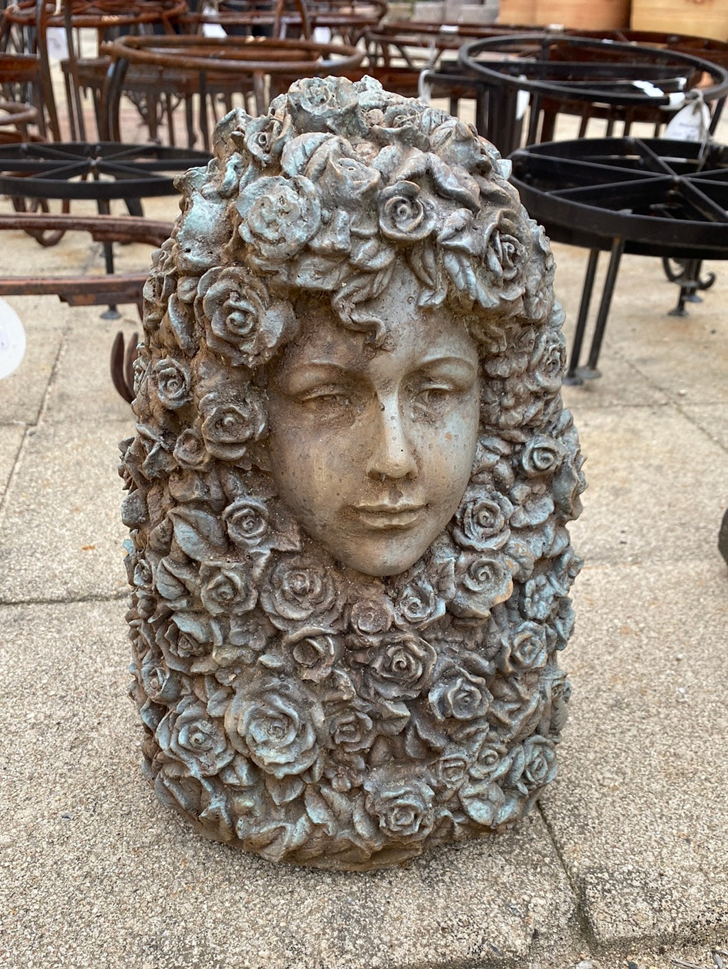 Rosebud Head Statue