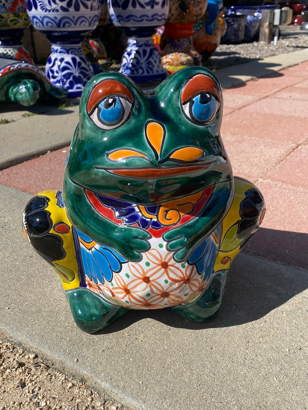 frog plant pot Talavera Frog Planter Pot – The Madd Potter