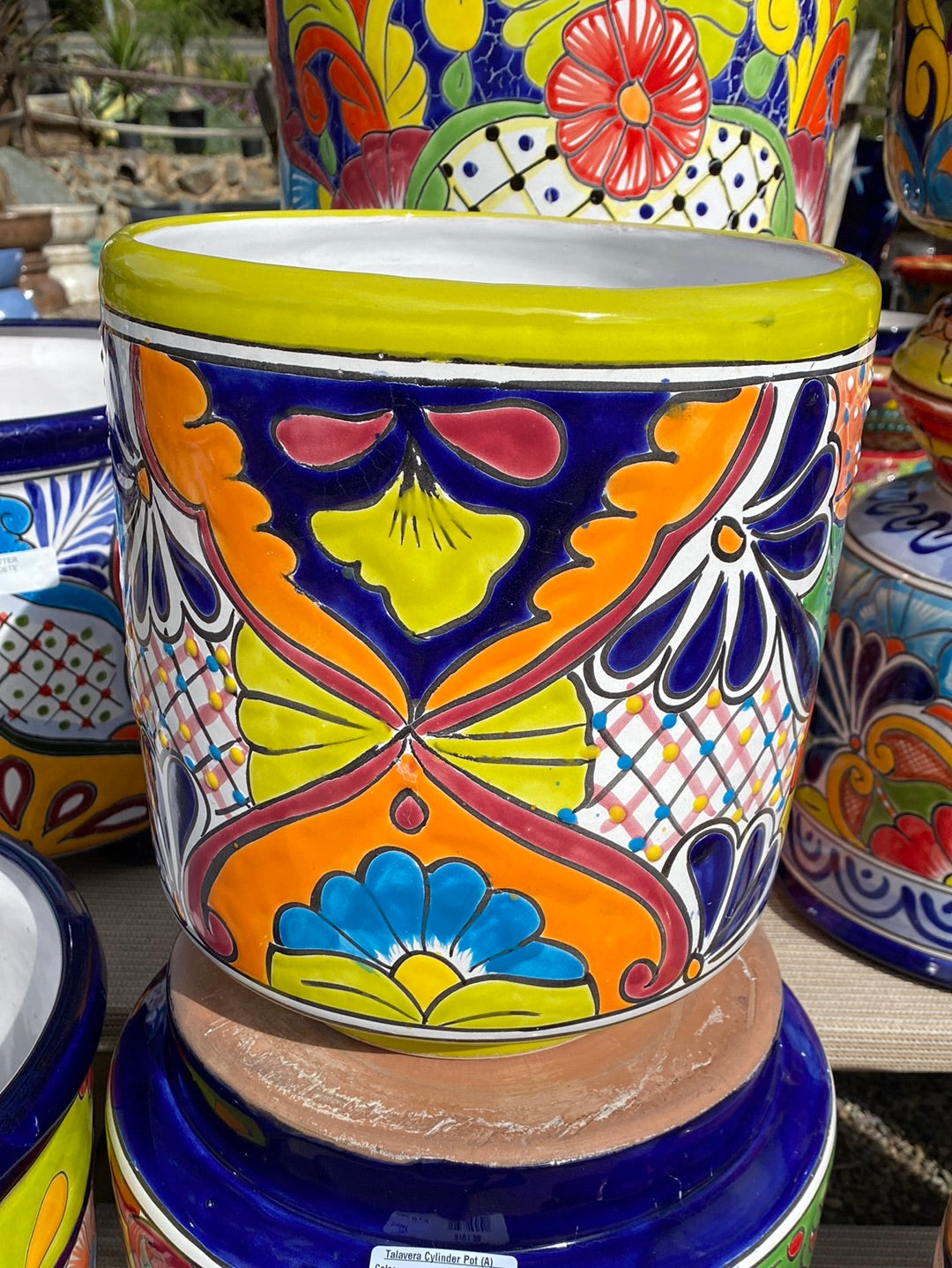 Talavera Cylinder Pot