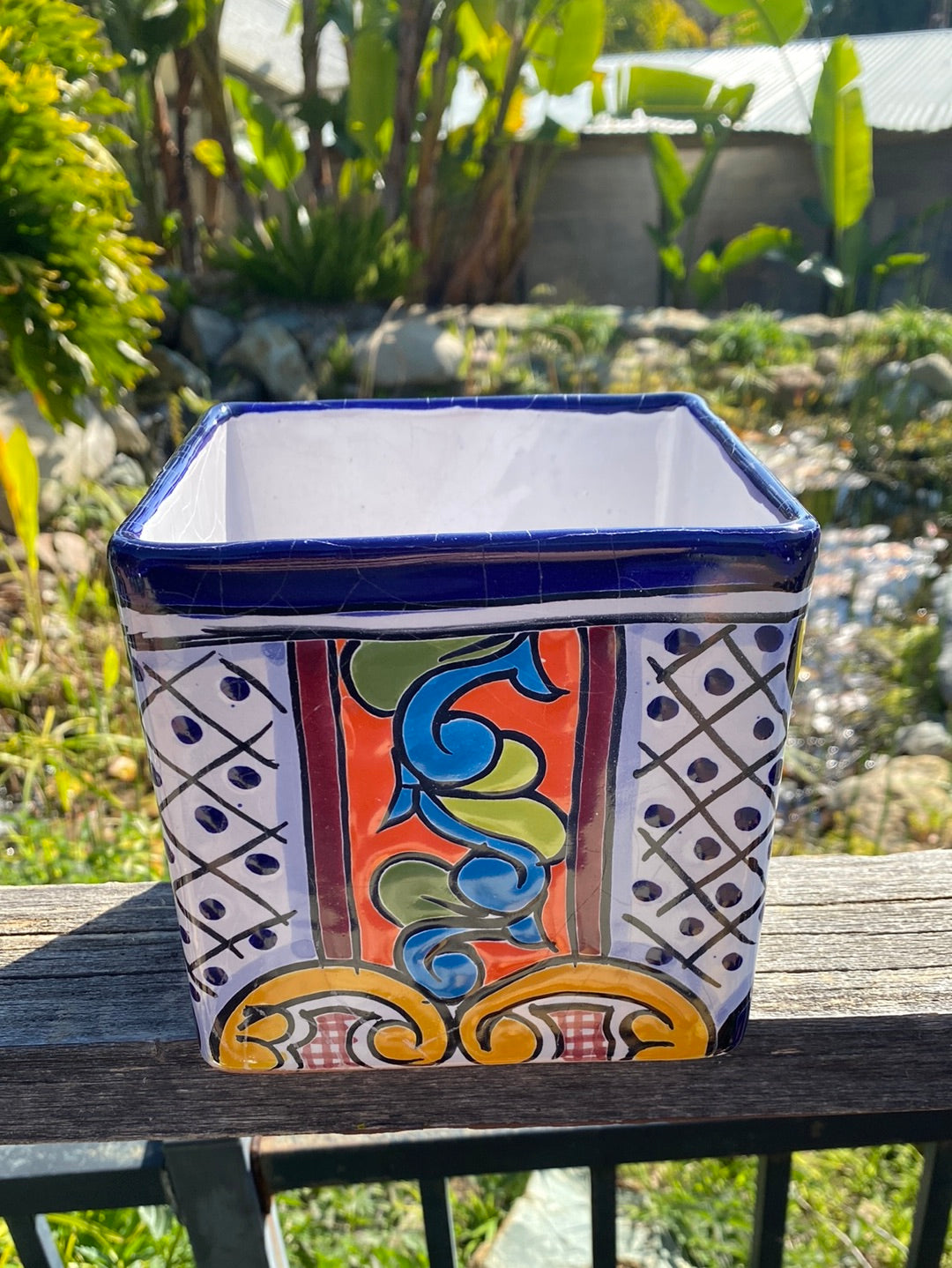 square ceramic planter pots Talavera Square Pot – The Madd Potter