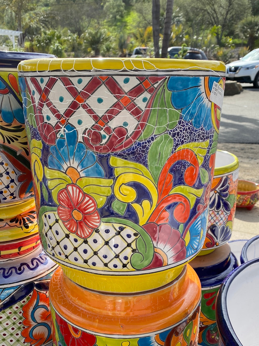 Talavera Cylinder Pot