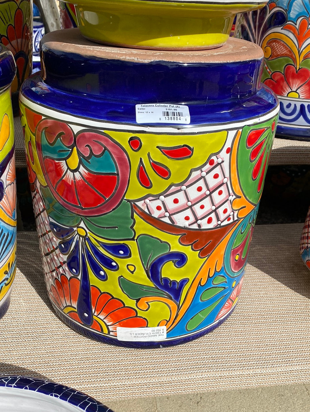 Talavera Cylinder Pot