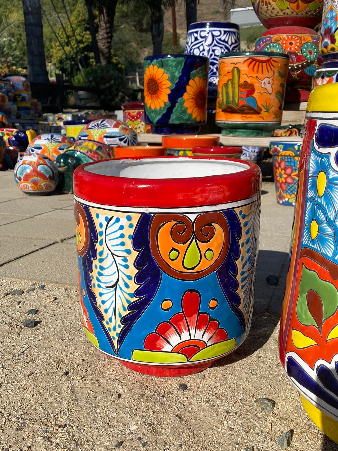 Talavera Cylinder Pot