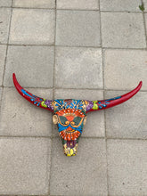 Load image into Gallery viewer, Felipe’s Talavera Wall Mounted Bull Skull