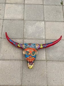 Felipe’s Talavera Wall Mounted Bull Skull