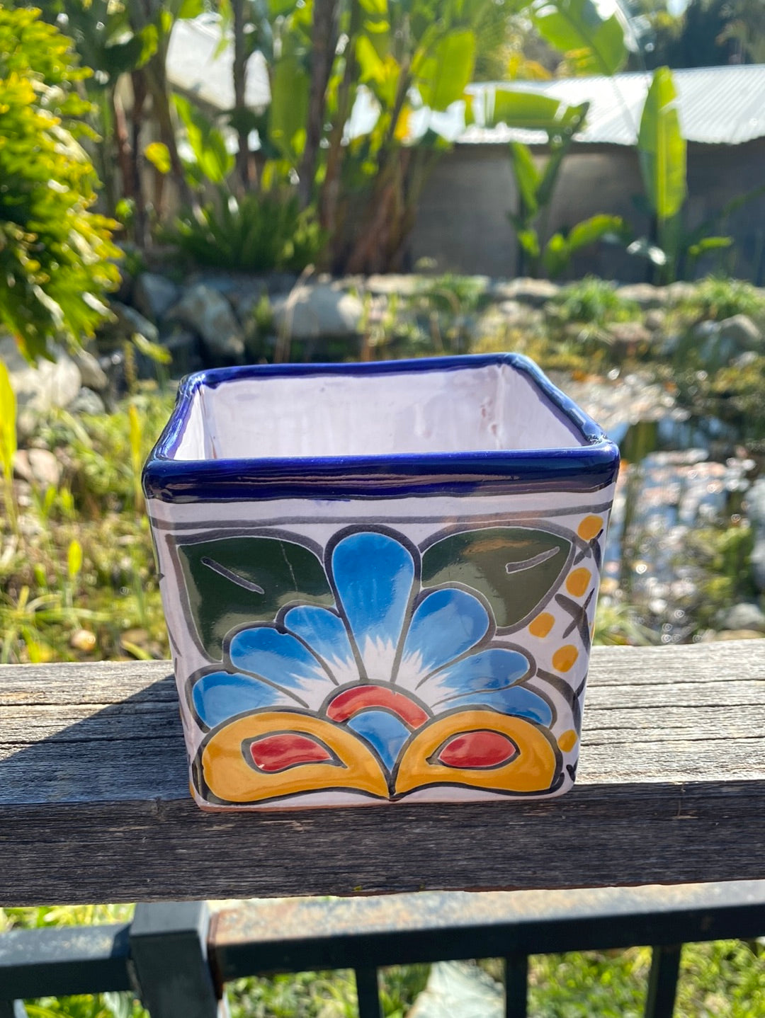 square ceramic flower pots Talavera Square Pot – The Madd Potter