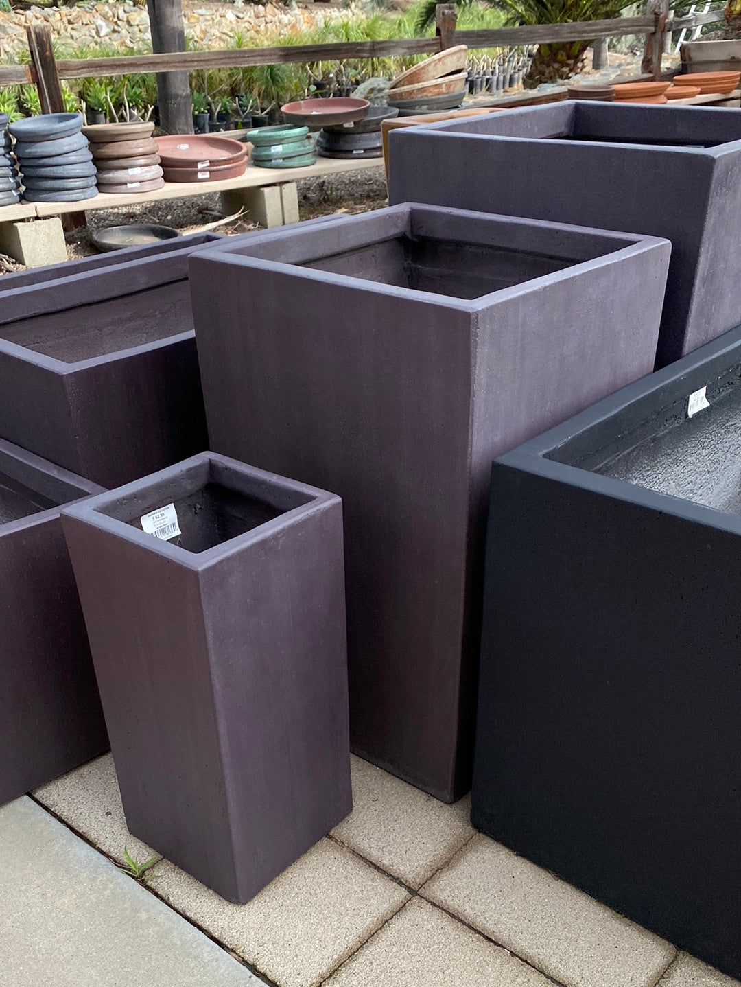 grey square plant pots Andorra Sebago Square Planter – The Madd Potter