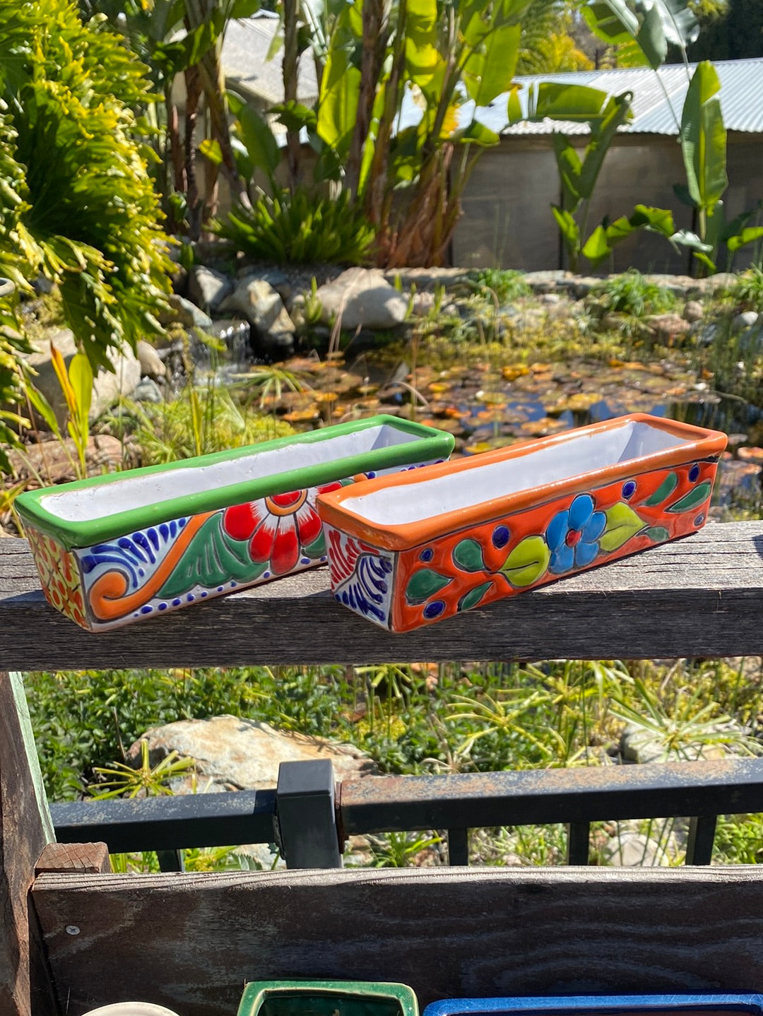 Talavera Mini Window Box Pot– The Madd Potter