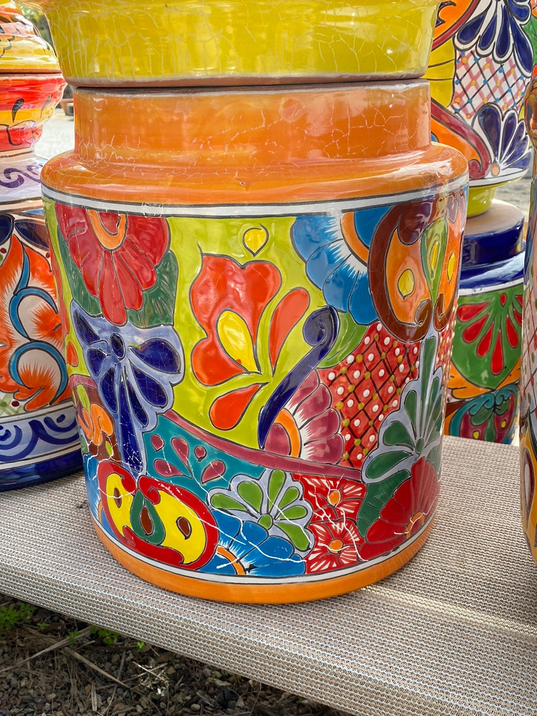 Talavera Cylinder Pot